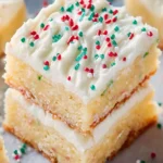 Holiday Sugar Cookie Bars with Cream Cheese Frosting First Image