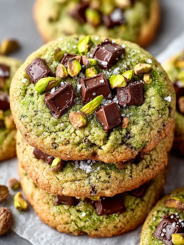 Irresistible Chewy Pistachio Cookies W/ Dark Chocolate Chunks First Image
