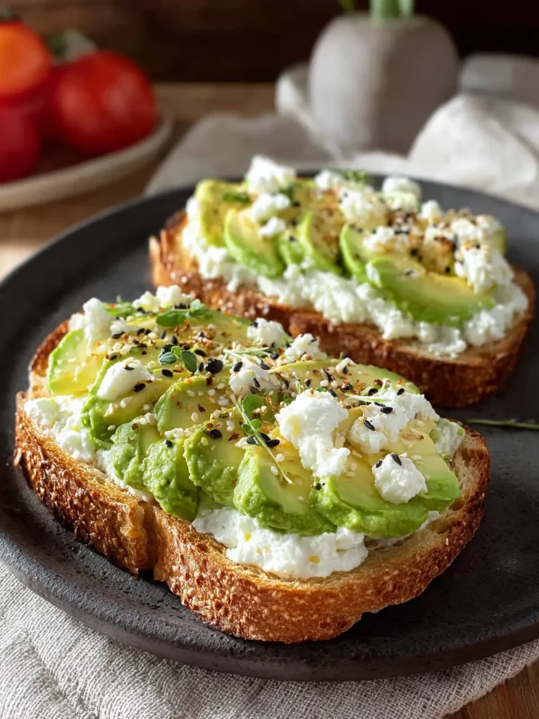 Creamy Cottage Cheese Avocado Toast (Quick Recipe) First Image