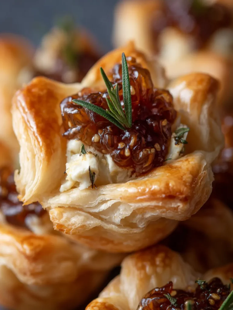Brie and Fig Jam Puff Pastry Cups First Image