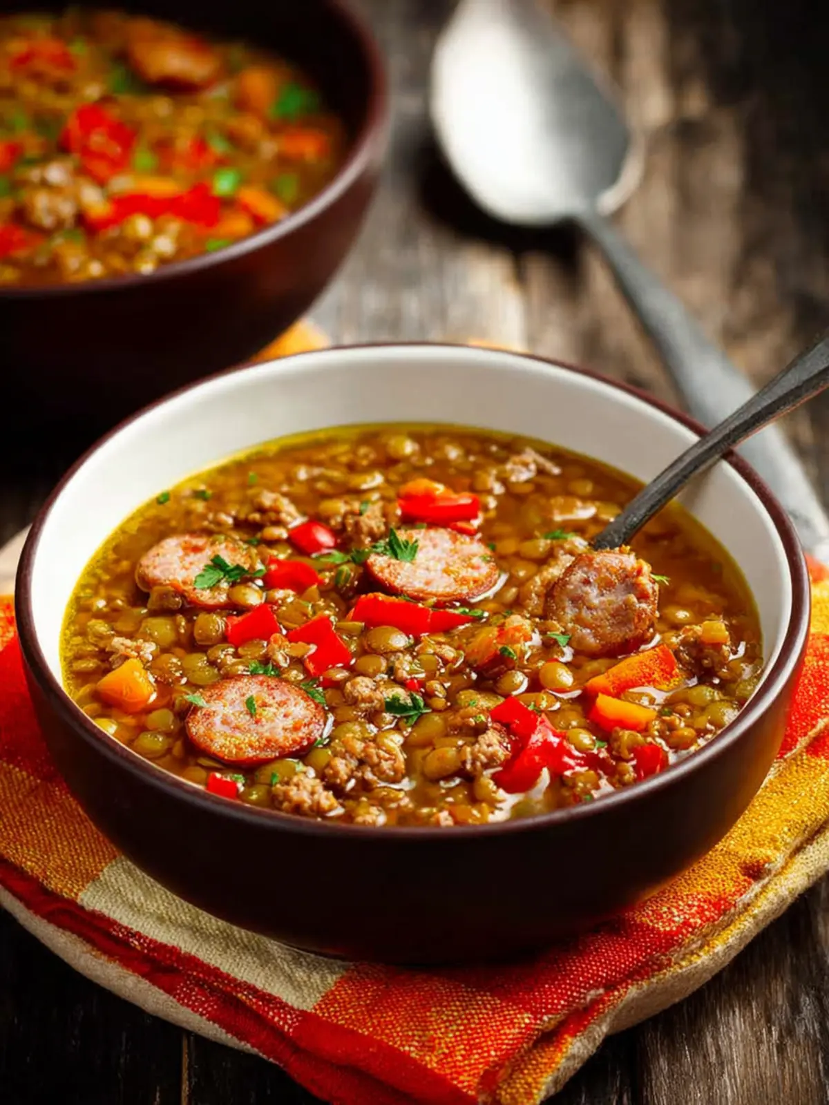 Sausage and Lentil Soup First Image