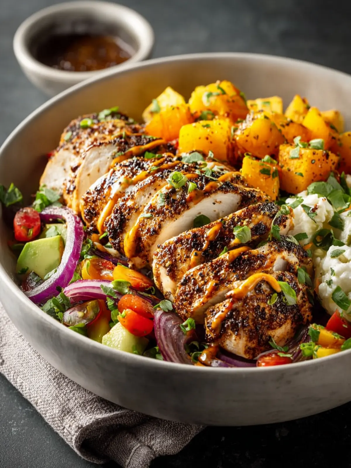 Savory Chicken Power Bowl: The Ultimate Balanced Meal for Flavor, Energy, and Comfort First Image