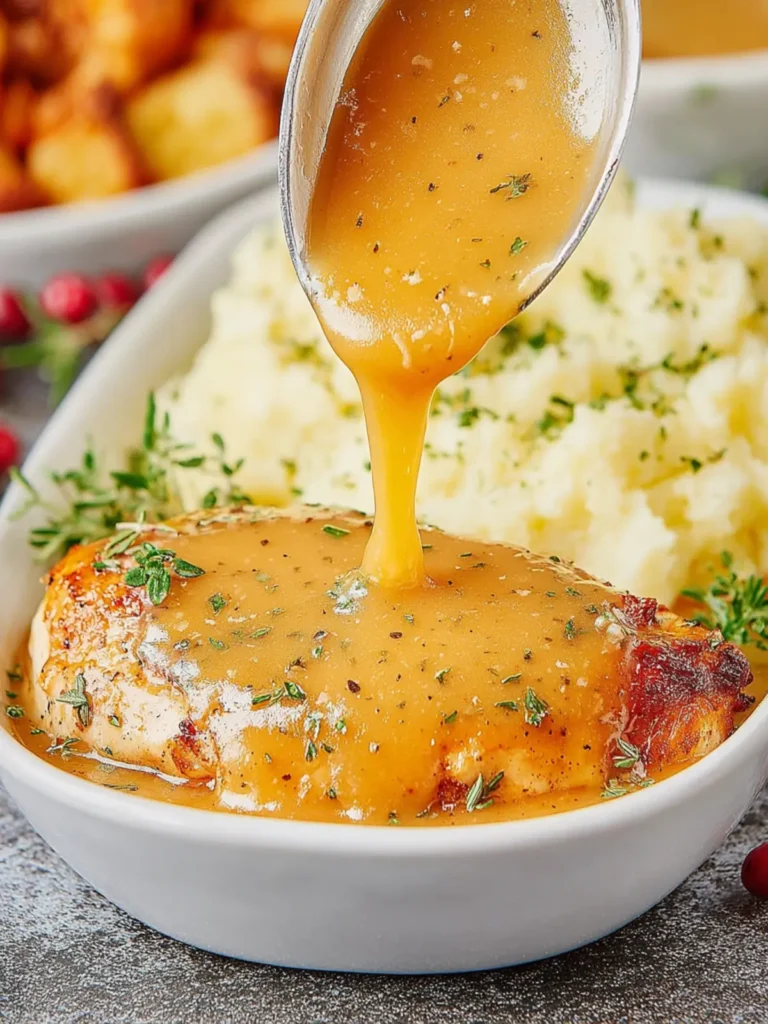 Easy Chicken Broth Gravy First Image