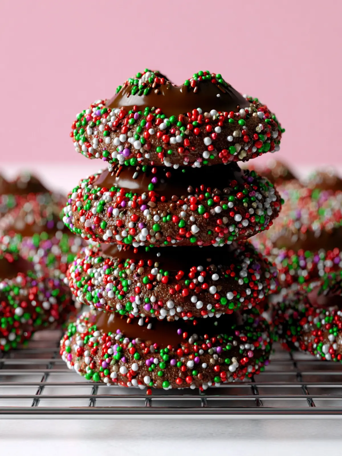 Chocolate Sprinkle Kiss Cookies First Image