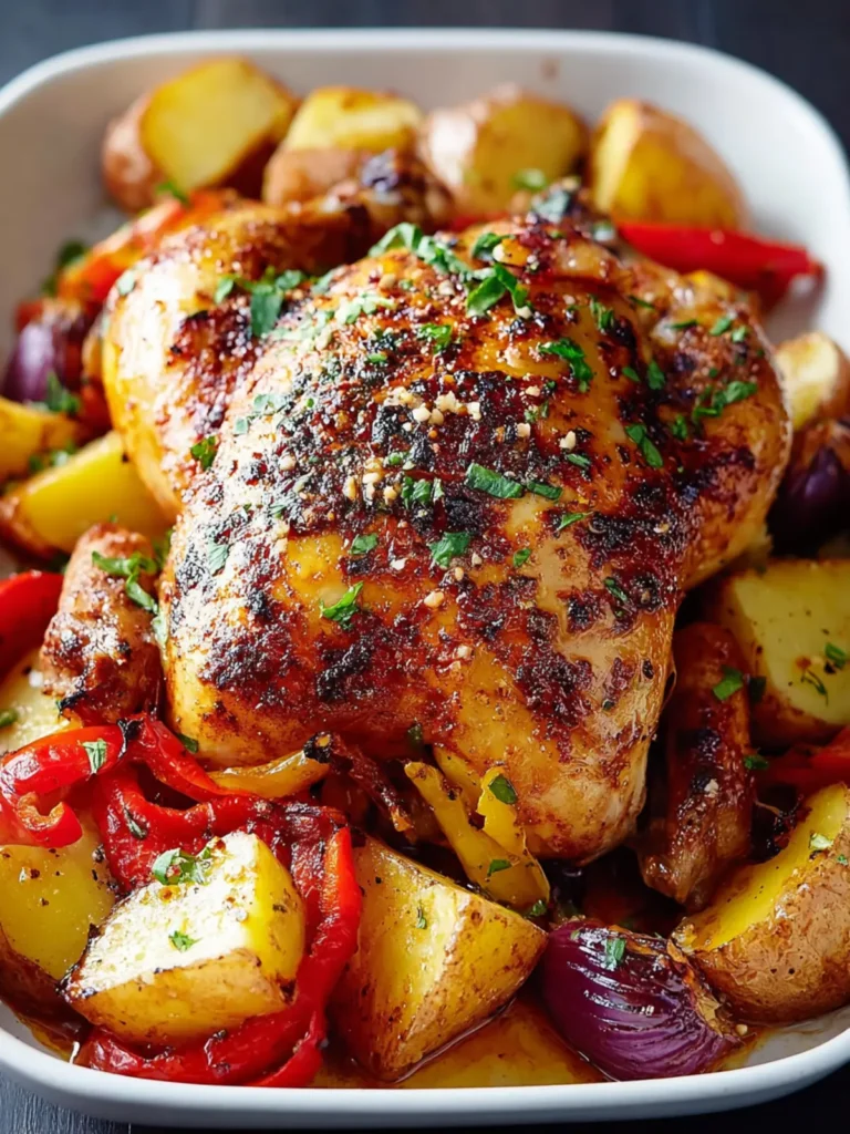 Paprika-Roast Chicken with Potatoes & Peppers First Image