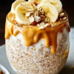 Creamy Peanut Butter Overnight Oats with Banana Recipe First Image