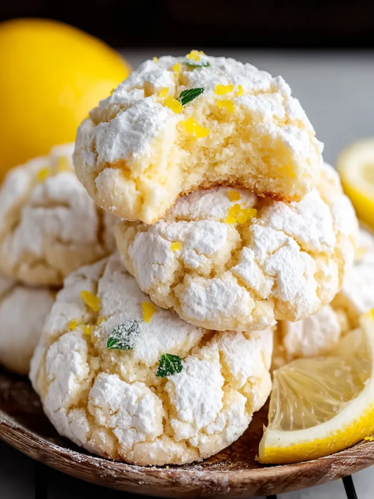 Zesty Lemon Crinkle Cookies: A Sweet Delight Recipe First Image