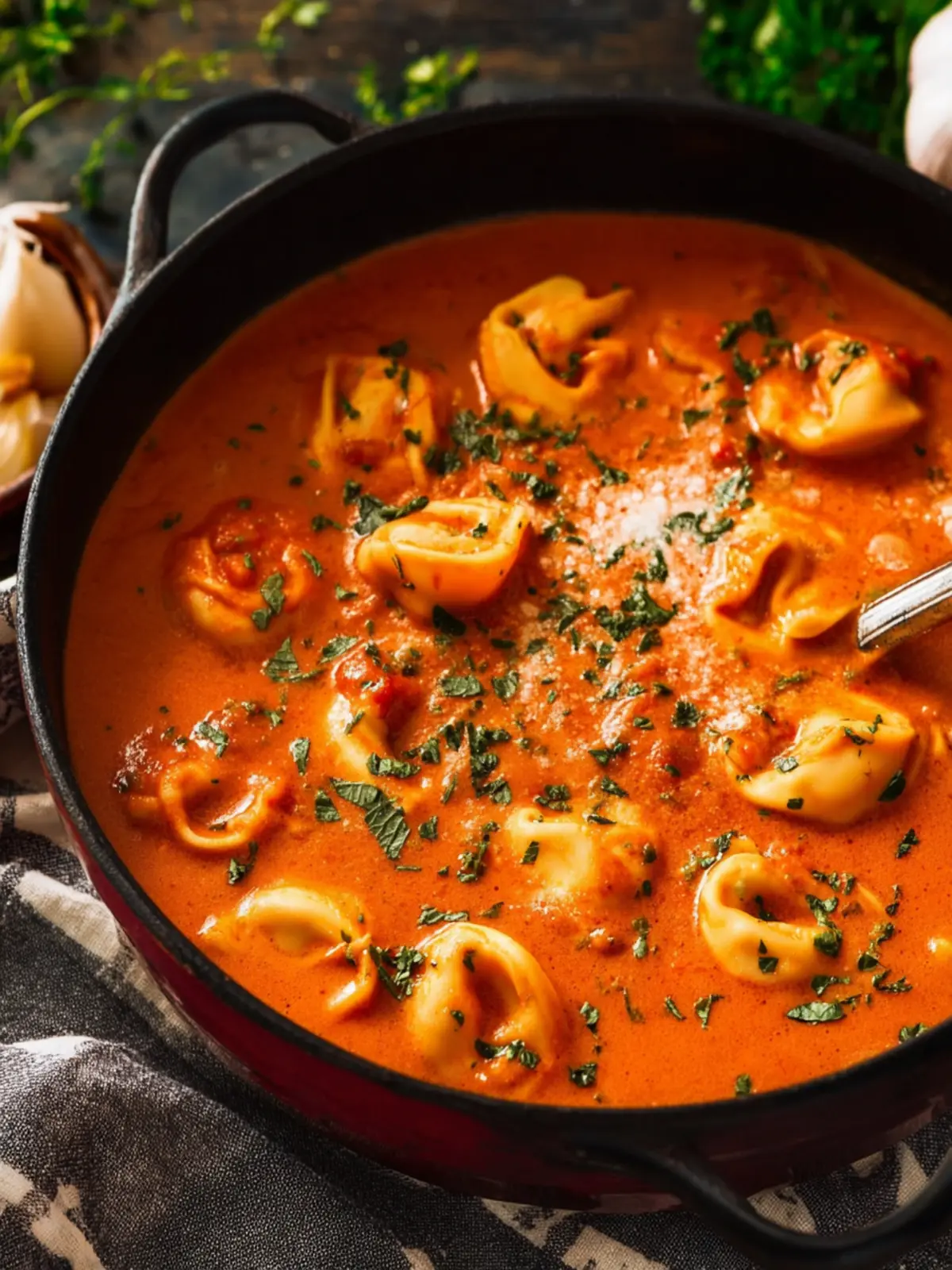 Creamy Tomato Tortellini Soup First Image