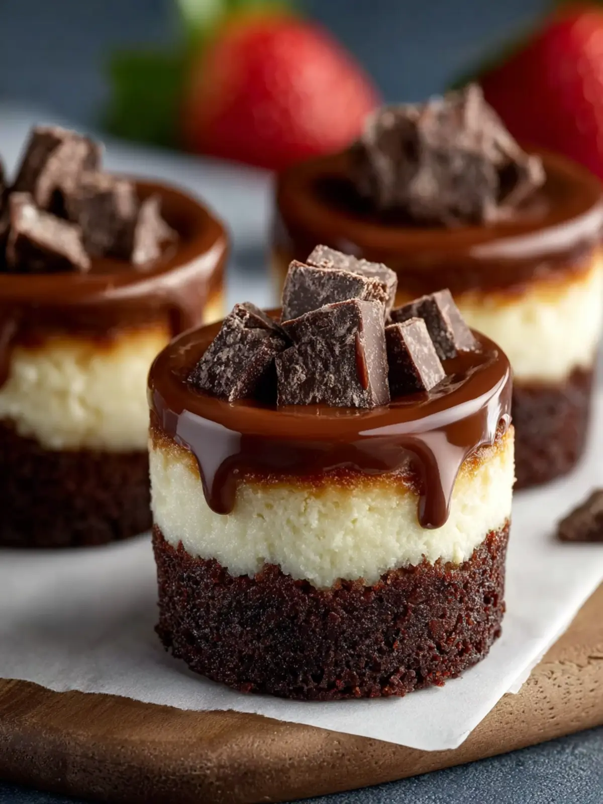 Brownie Bottom Mini Cheesecakes First Image