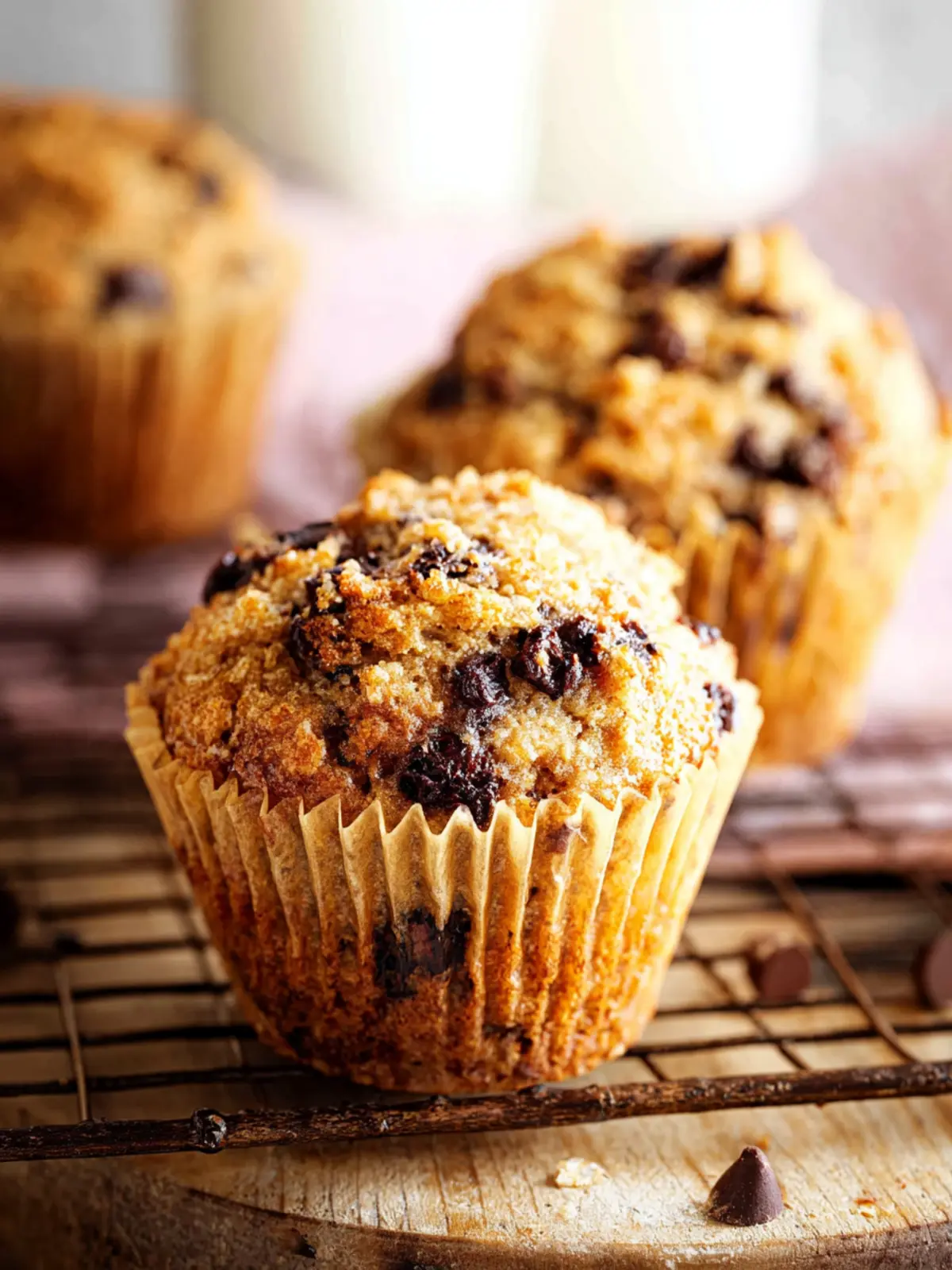 Chocolate Chip Oatmeal Muffins First Image