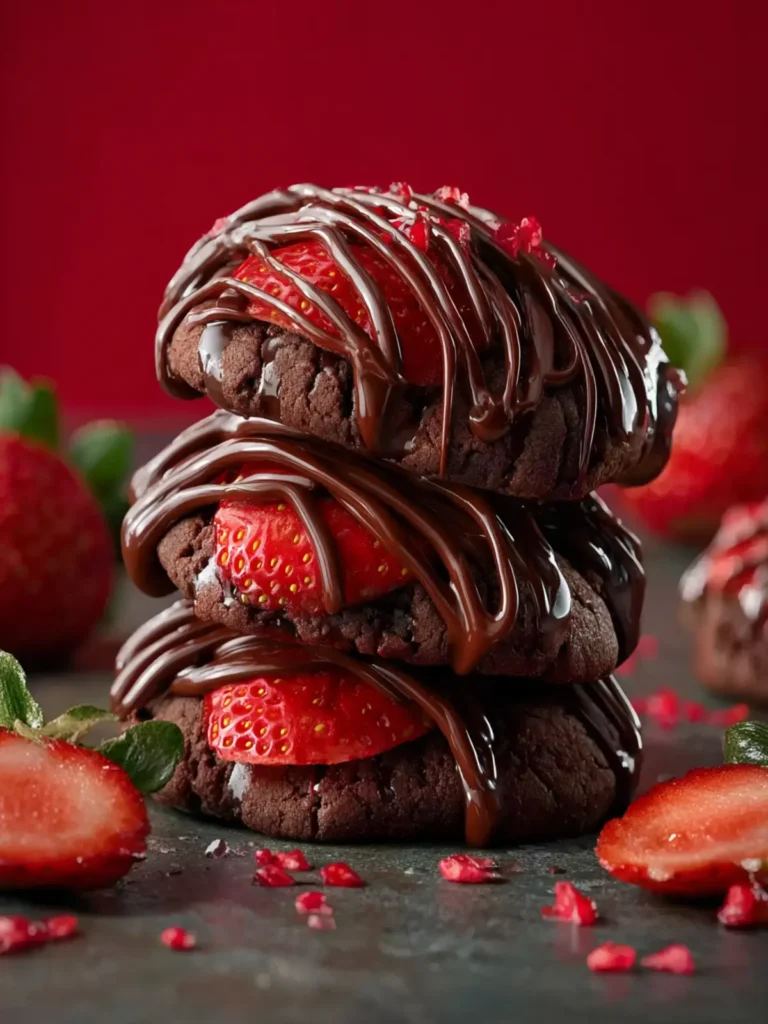 Chocolate Covered Strawberry Cookies First Image