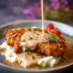 Easy Keto Low Carb Chicken Fried Steak and Gravy First Image