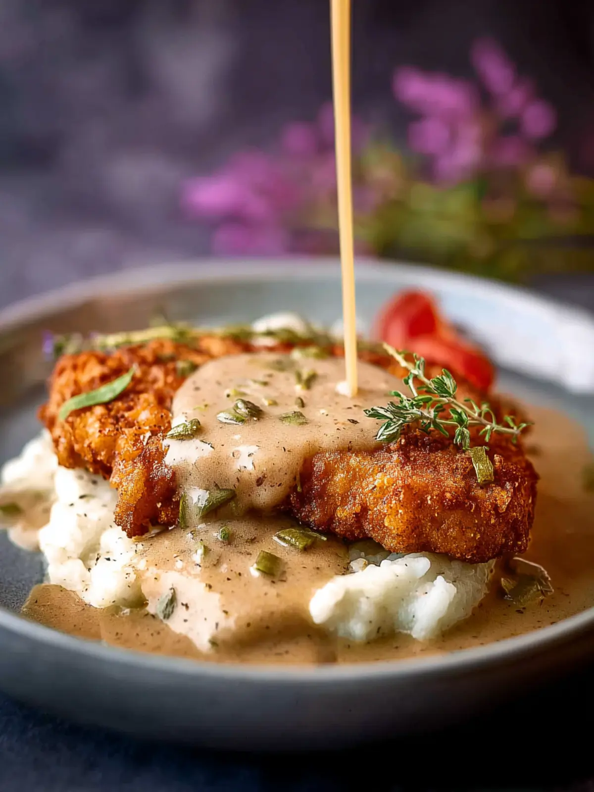 Easy Keto Low Carb Chicken Fried Steak and Gravy First Image