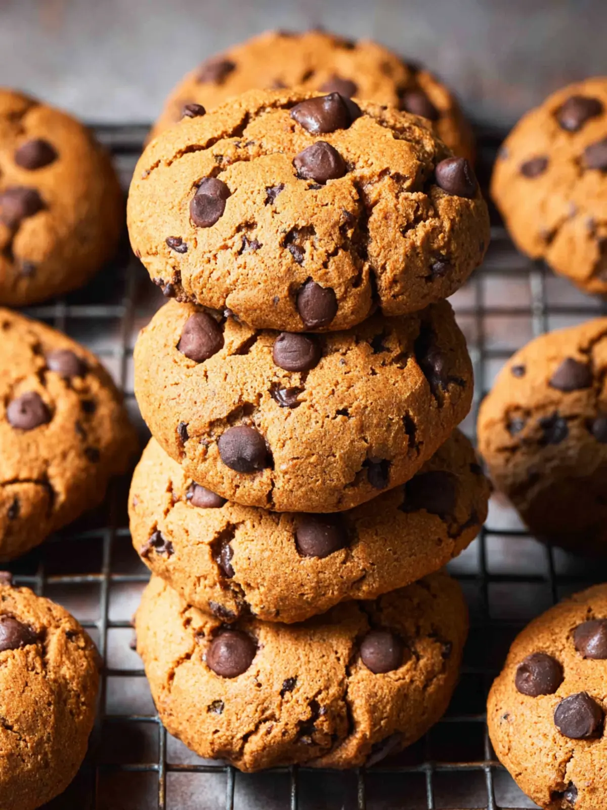 Flourless Peanut Butter Chocolate Chip Protein Cookies First Image