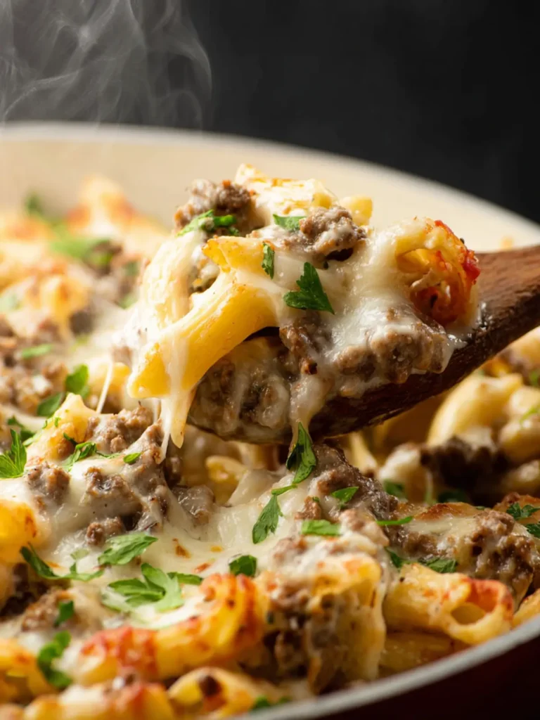 Ground Beef Alfredo Bake First Image
