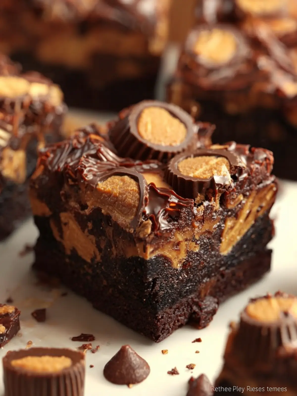 OMG Peanut Butter Cup Brownies First Image