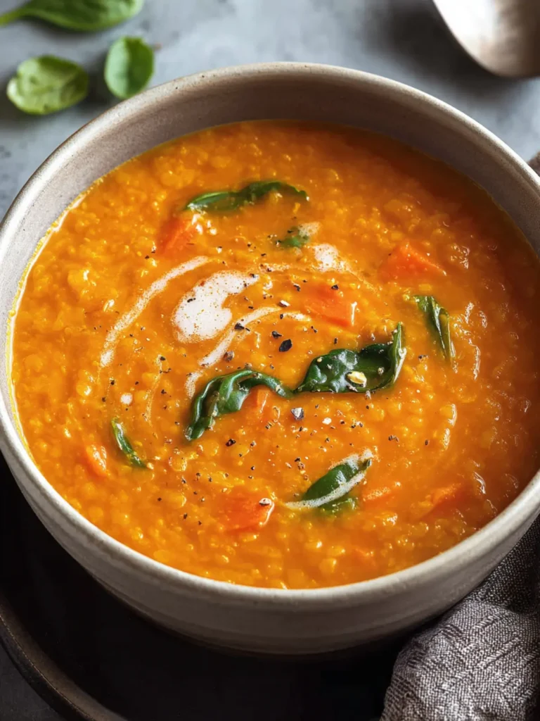 Red Lentil Carrot Ginger Soup, Easy, One-Pot Recipe First Image