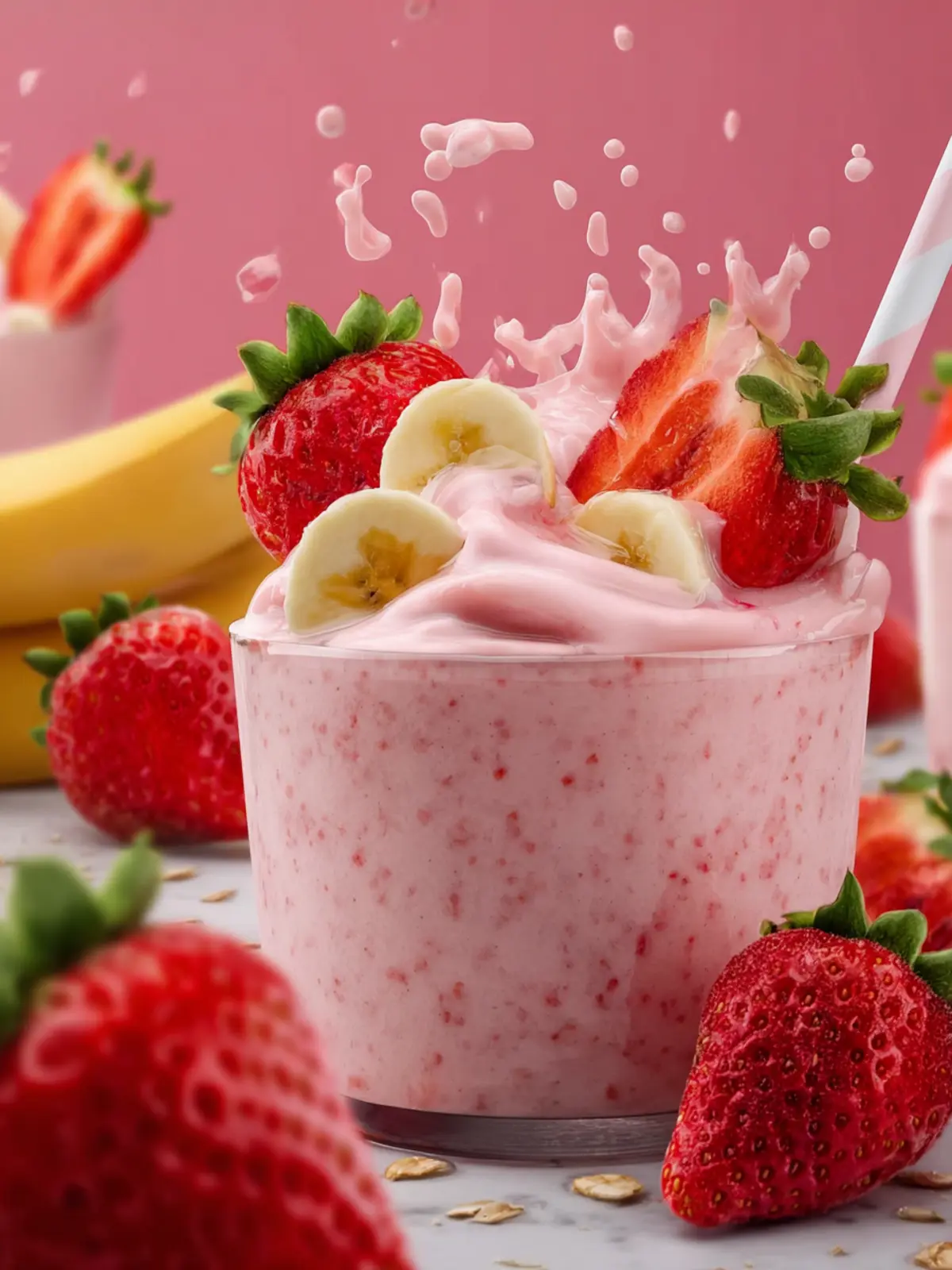 Strawberry Banana Yogurt Smoothie First Image