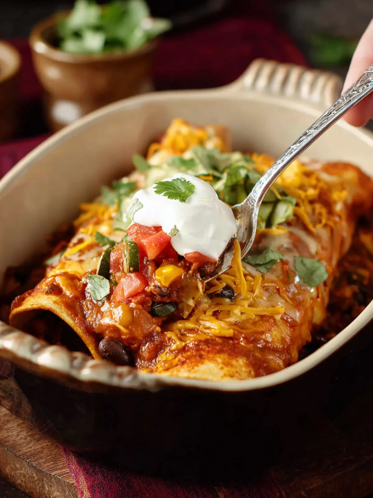 Vegetarian Enchiladas For One First Image