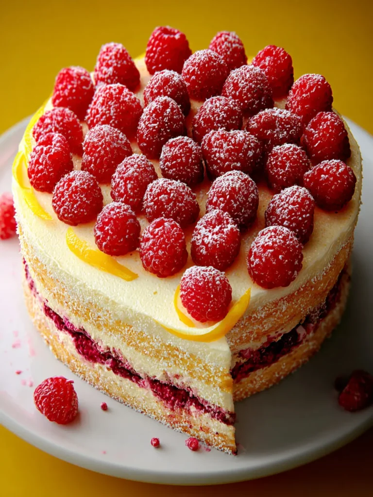Irresistible Lemon Cake with Raspberry Filling Recipe First Image