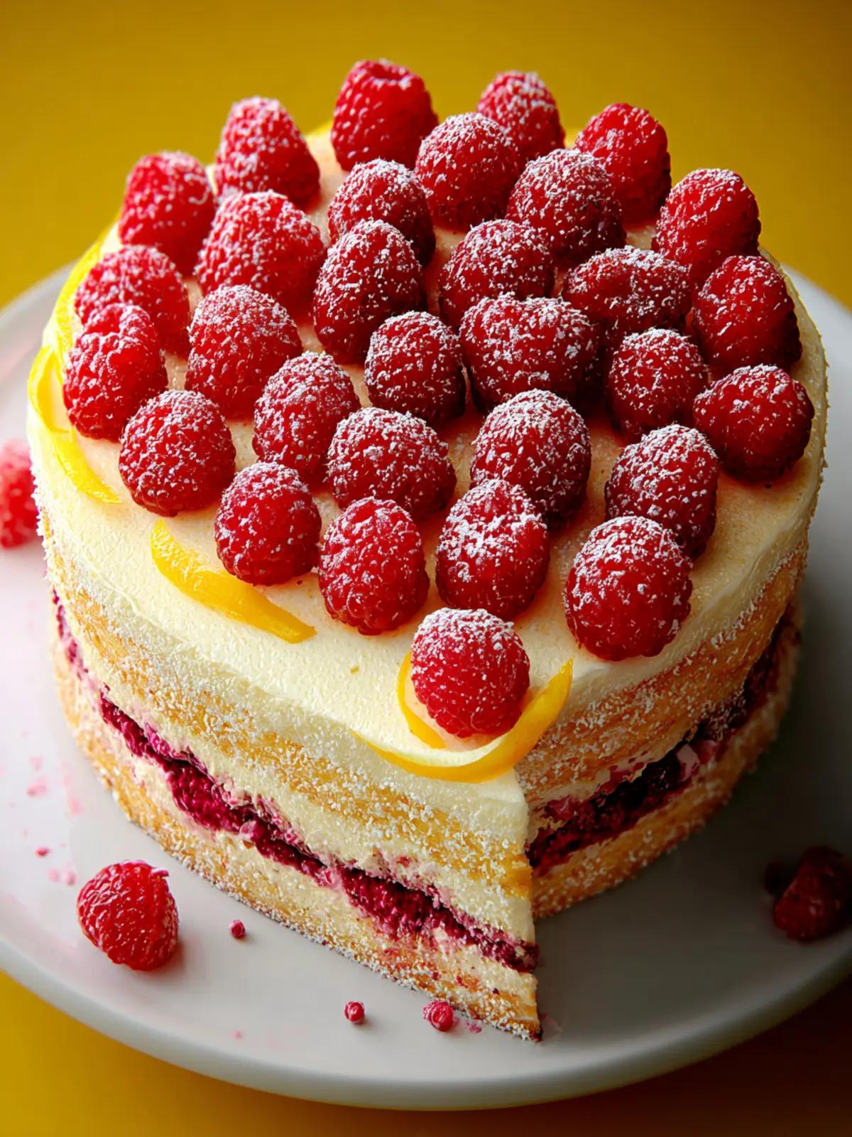 Irresistible Lemon Cake with Raspberry Filling Recipe First Image