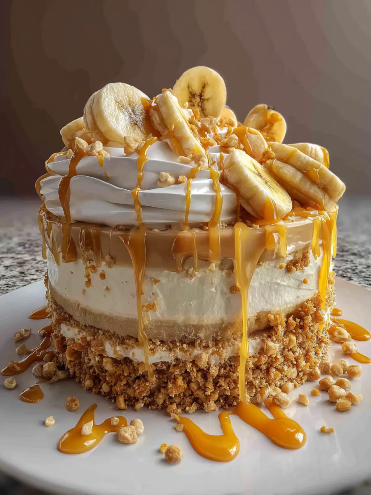 Banana Pudding Cookie Butter Cheesecake Cake First Image