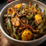 Aloo Bhindi Recipe (Indian Potato Okra Stir Fry) First Image