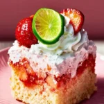 Boozy Strawberry Margarita Poke Cake First Image