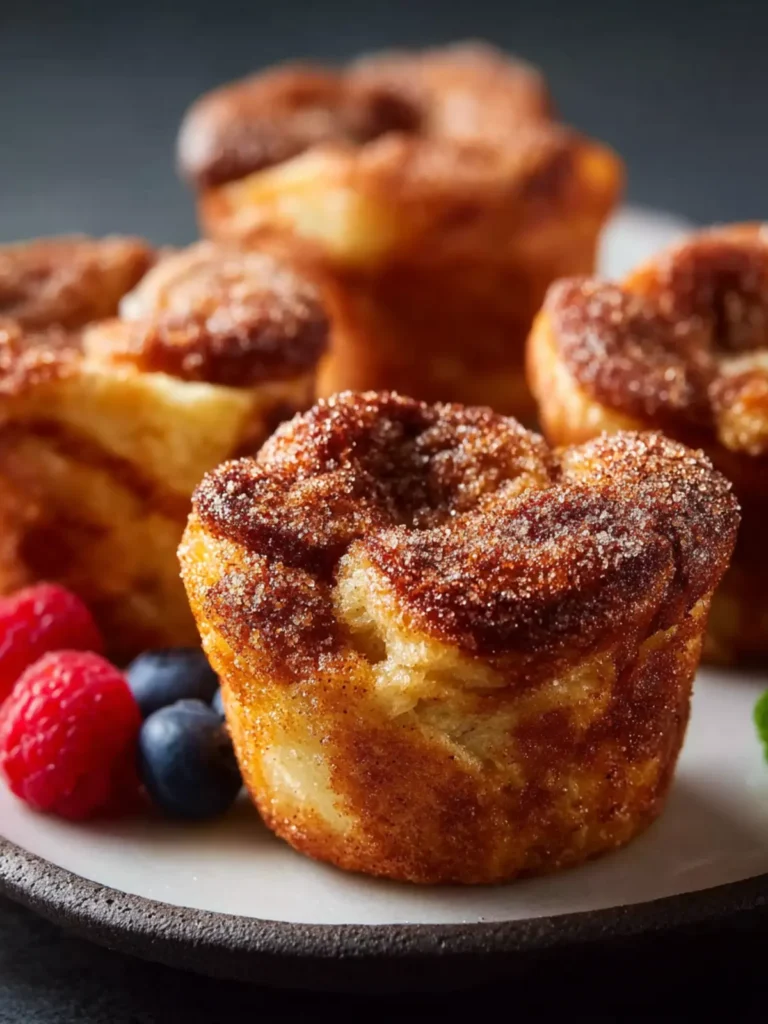 Cinnamon Sugar French Toast Muffins First Image