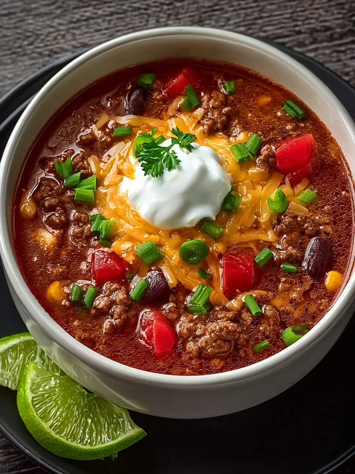 Best Crockpot Ground Beef Taco Soup First Image