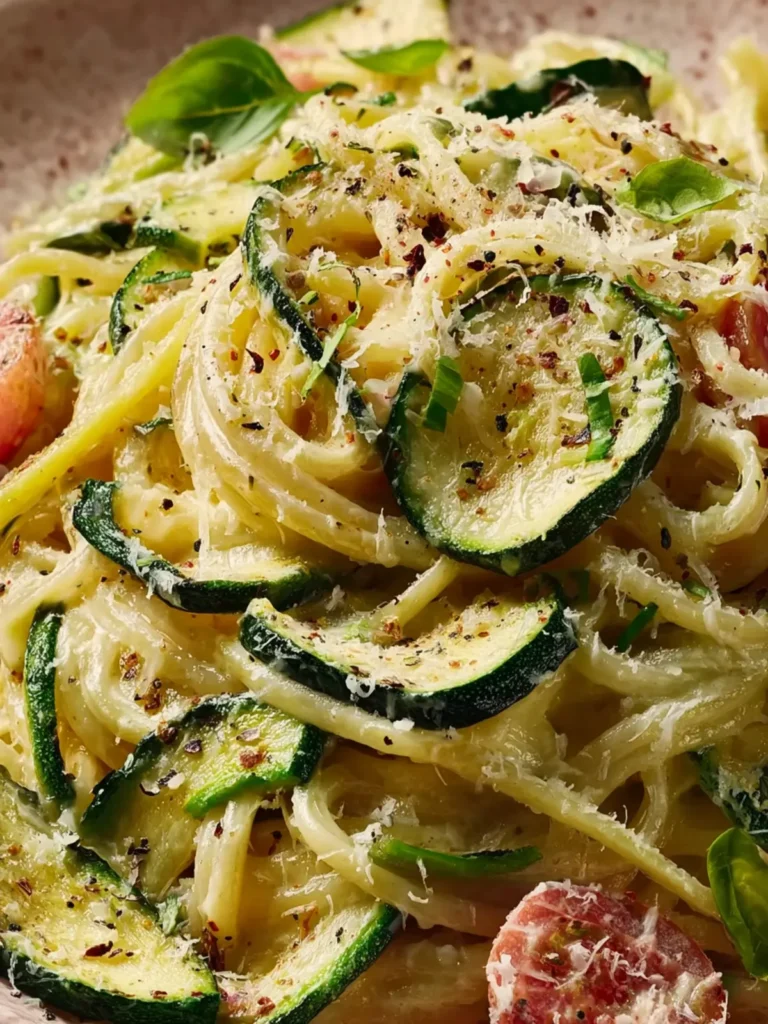 Creamy Zucchini Lemon Pasta First Image