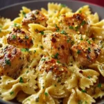 Garlic Butter Chicken Bowtie Pasta First Image