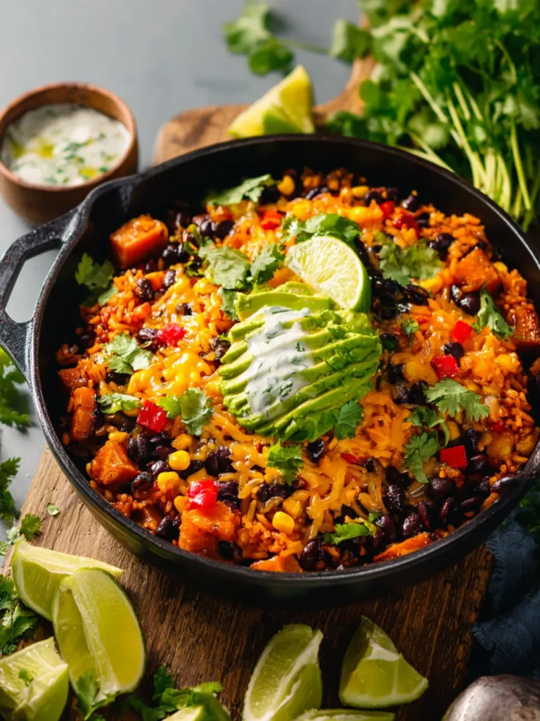 One Skillet Sweet Potato Burrito Bowls First Image
