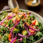 Chopped Kale Cabbage Salad with Sweet Mustard Dressing De… First Image