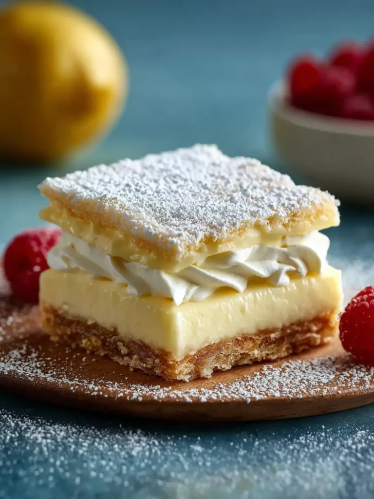 Vanilla Custard Cream Squares First Image