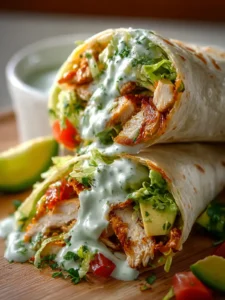 chicken avocado ranch burritos First Image