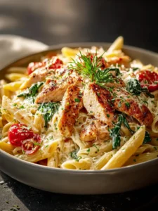 garlic parmesan chicken pasta First Image