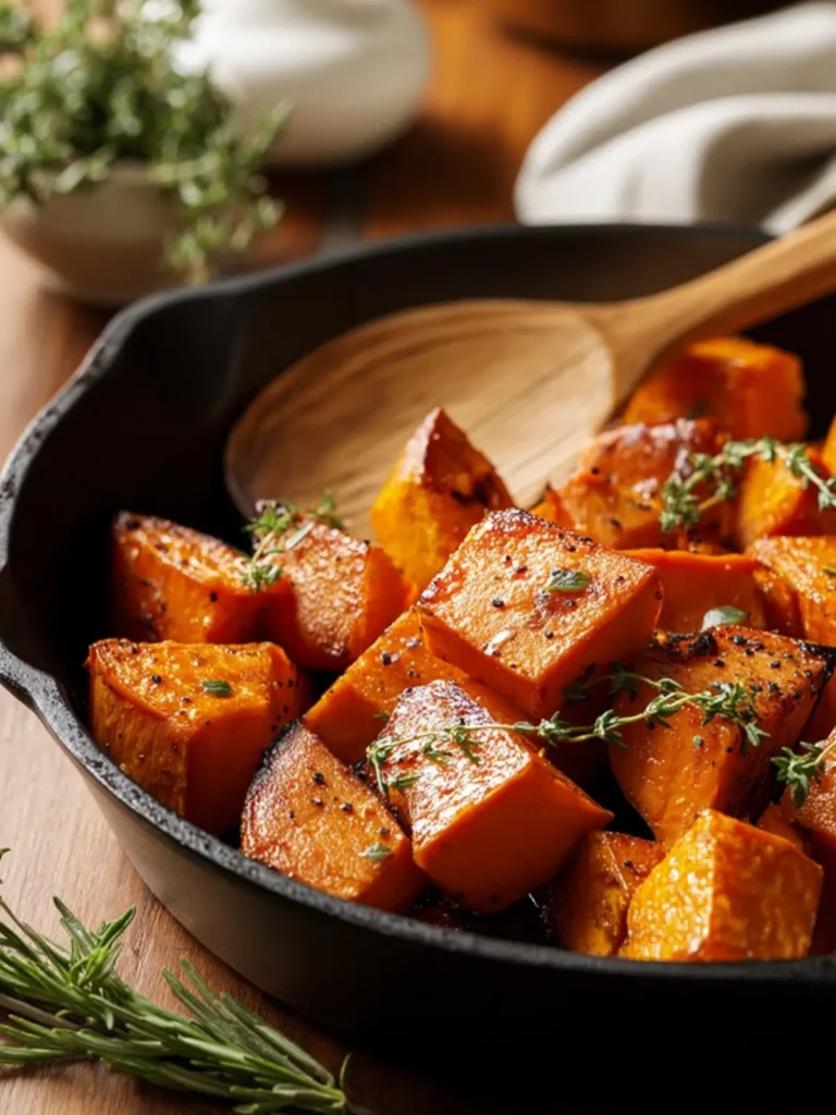 pan roasted sweet potatoes First Image