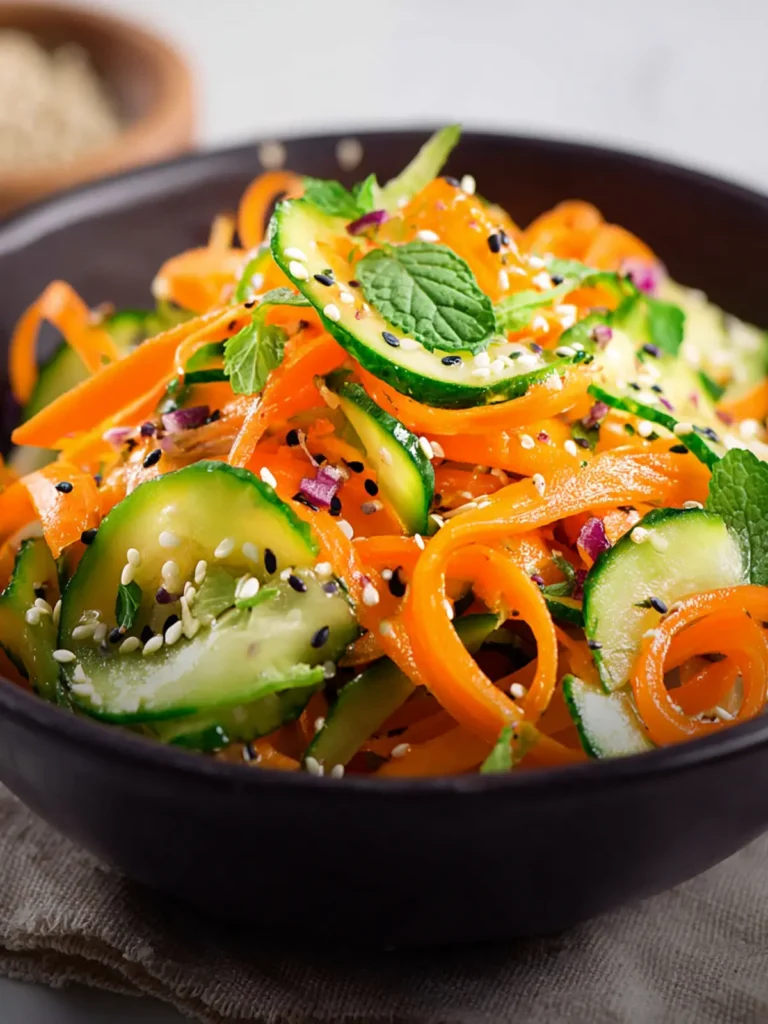 Asian Carrot Cucumber Salad First Image