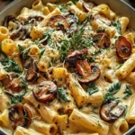 Creamy Tuscan Mushroom Pasta Skillet: A Cozy Delight First Image