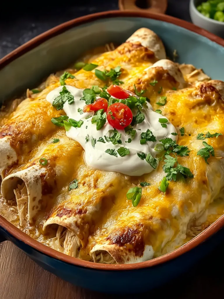 Creamy White Rotisserie Chicken Enchiladas Your Family Will Love First Image