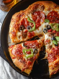 Easy Cast Iron Skillet Pizza First Image