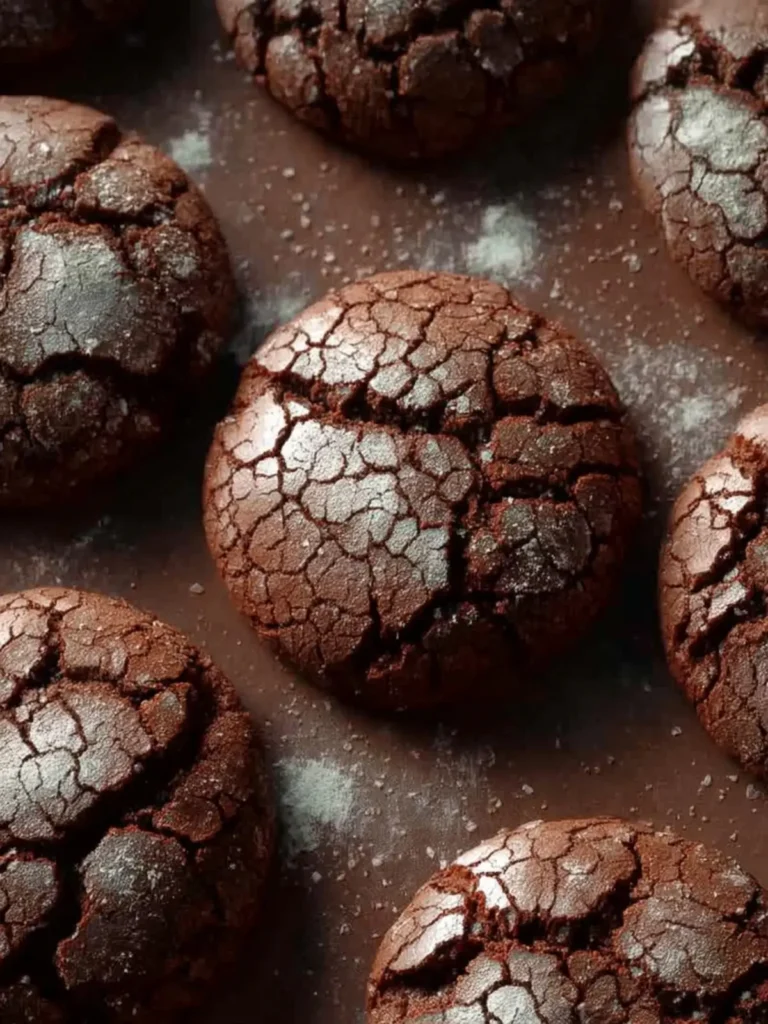 Easy Chocolate Crackle Cookies First Image